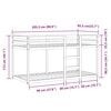 vidaXL Bunk Bed without Mattress Pink 80x200 cm Solid Wood Pine