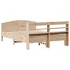 vidaXL Bed Frame without Mattress 150x200 cm King Size Solid Wood Pine