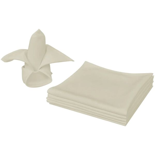 vidaXL Dinner Napkins 25 pcs Cream 50x50 cm