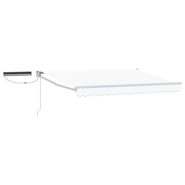 vidaXL Electric Retractable Awning White 3 x 2.5 m