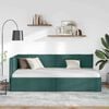 vidaXL Corner Bed Frame with Headboard Dark Green 90 x 200 cm Velvet