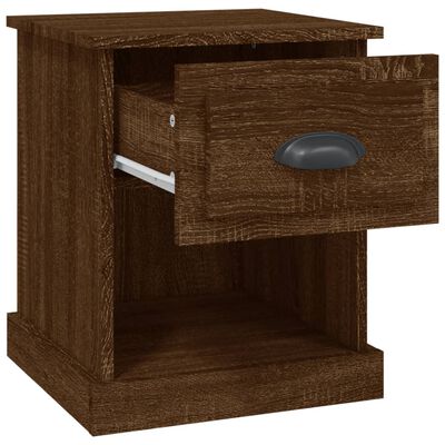 vidaXL Bedside Cabinets 2 pcs Brown Oak 39x39x47.5 cm Engineered Wood