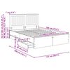 vidaXL Bed Frame with Drawer Sonoma Oak 140 x 200 cm Engineer Wood