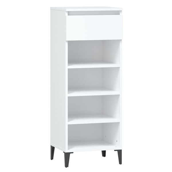 vidaXL Shoe Rack White 40x36x105 cm Engineered Wood