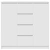 vidaXL Sideboard with Drawers White 100.5x35x98.5 cm Engineered Wood