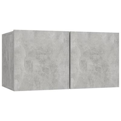 vidaXL 10 Piece TV Cabinet Set Concrete Grey Engineered Wood