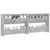 vidaXL Wall Shoe Cabinets 2 pcs Concrete Grey 80x18x60 cm Engineered Wood