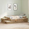 vidaXL Storage Bed Frame Artisan Oak 100 cm Engineered Wood