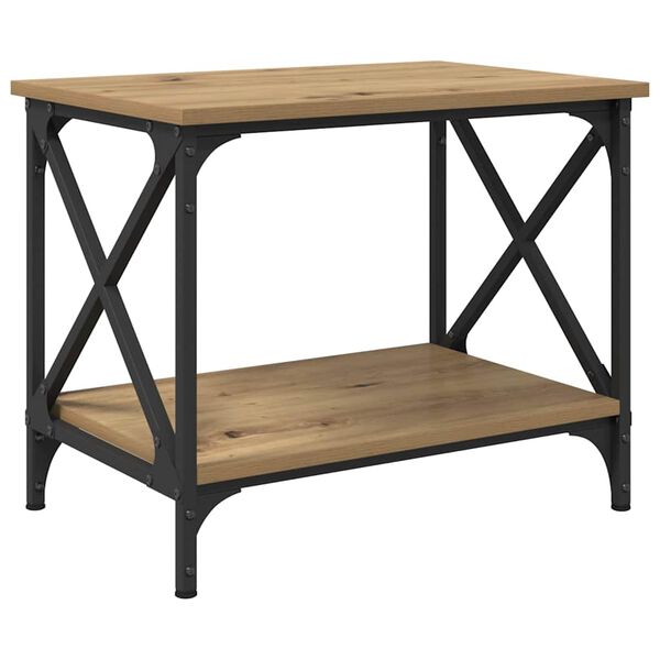 vidaXL Side Table Artisan Oak 55 x 38 x 45 cm Engineered Wood