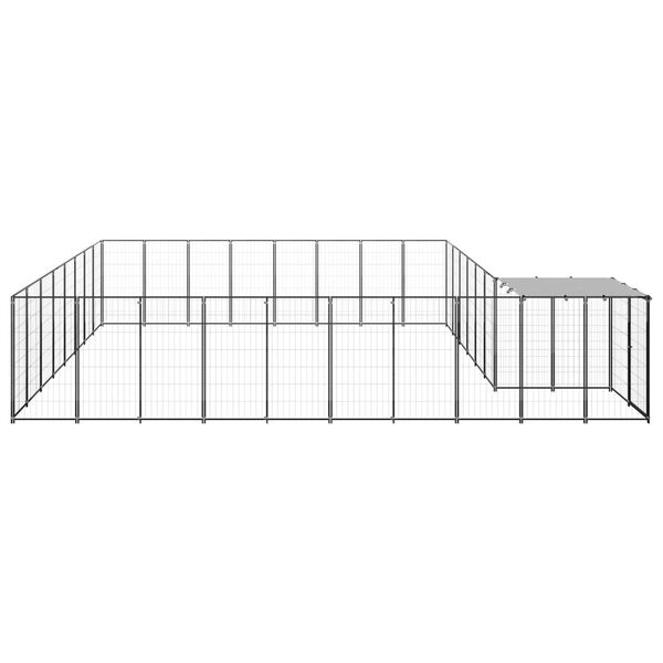 vidaXL Dog Kennel Silver 20.57 m&sup2; Steel