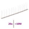 vidaXL Bird & Pigeon Spikes Set | Silver | Stainless Steel | 10 m set | Durable