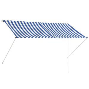 vidaXL Retractable Awning 250x150 cm Blue and White