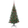 vidaXL Artificial Pre-lit Christmas Tree Green 120 cm PVC and Metal