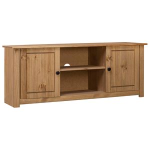 vidaXL TV Cabinet | Natural Wood | Solid Pine Wood | Medium | TV Cabinet