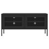 vidaXL TV Cabinet Black 105x35x50 cm Steel