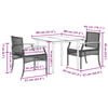 vidaXL 3 Piece Garden Dining Set with Cushions Beige Poly Rattan