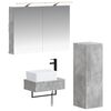 vidaXL Bathroom Cabinet Set 4 pcs Concrete Grey 50 x 14.5 x 70 cm