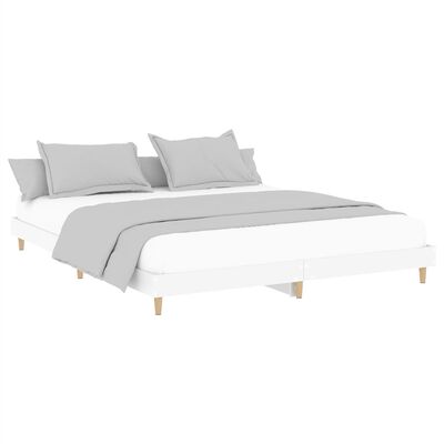 vidaXL Bed Frame White 120x200 cm Engineered Wood