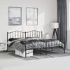 vidaXL Metal Bed Frame without Mattress with Footboard&nbsp;Black 183x213cm