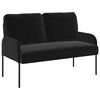 vidaXL Sofa Sets with Cushion 3 pcs Black 115 x 56 x 80 cm Plywood
