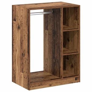 vidaXL Wardrobe with Shelf with Storage Old Wood 77 x 48 x 102 cm
