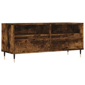 vidaXL TV Cabinet Smoked Oak 100x34.5x44.5 cm Engineered Wood