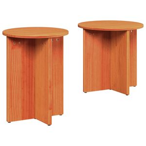 vidaXL Coffee Table 2 pcs Wax Brown