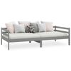 vidaXL Day Bed without Mattress Grey Solid Wood Pine 90x200cm