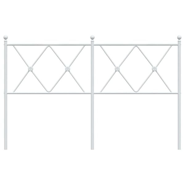 vidaXL Metal Headboard White 140cm