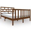 vidaXL Bed Frame without Mattress Honey Brown Solid Wood 140x190 cm