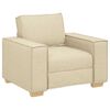 vidaXL Sofa 3 pcs Cream Fabric