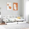 vidaXL Daybed with Drawers without Mattress White 90x190 cm Single Solid Wood