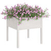 vidaXL Garden Planters 2 pcs White 70x70x70 cm Solid Pinewood