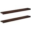 vidaXL Window Sills 2 pcs Dark Brown 110 x 15 x 2 cm Solid Beech Wood