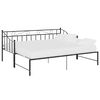 vidaXL Pull-out Sofa Bed Frame without Mattress Black Metal 90x200 cm