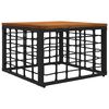 vidaXL Garden Table Black and Natural 55 x 55 x 37 cm