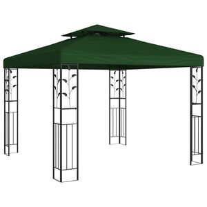 vidaXL Gazebo 3 x 3 x 2.68 m Green Polyester and Steel