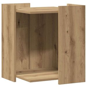 vidaXL Cat Litter Box Enclosure Artisian Oak 42x42x51 cm Engineered Wood