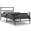 vidaXL Metal Bed Frame without Mattress with Footboard&nbsp;Black 107x203cm
