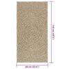 vidaXL Rug ZIZUR Beige 60x110 cm Jute Look Indoor and Outdoor