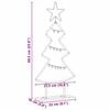 vidaXL Metal Christmas Tree with Stand Black 60 cm Steel