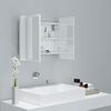 vidaXL LED Bathroom Mirror Cabinet High Gloss White 60x12x45 cm Acrylic