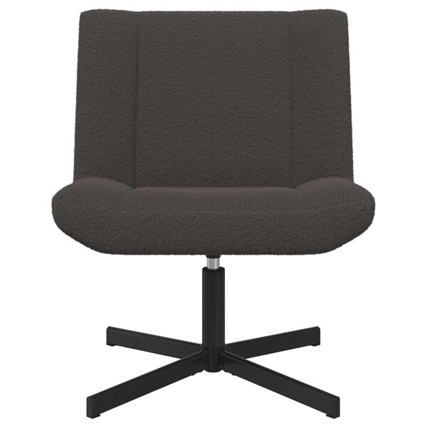 vidaXL Swivel Chair Dark Grey 63 x 75 x 76 cm Sheepskin