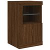vidaXL Side Cabinets with LED Lights 2 pcs Brown Oak Engineered Wood