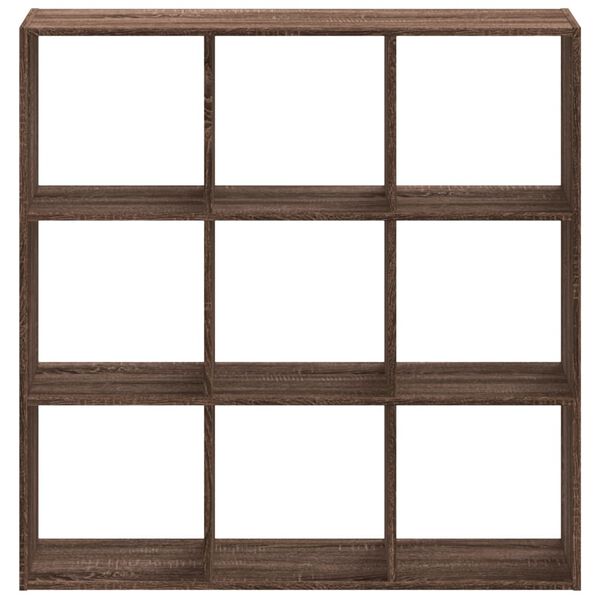 vidaXL Bookcase Brown Oak 102x32x102 cm Engineered Wood