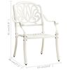 vidaXL 3 Piece Bistro Set Cast Aluminium White
