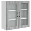 vidaXL Wall Glass Cabinet PORTO Grey Sonoma 80 x 31 x 80 cm