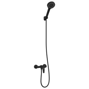 vidaXL Shower Head Set Black G 1 / 2 inches Brass