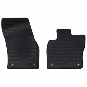 vidaXL Car Mat 2 pcs Black Rubber