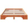 vidaXL Bed Frame Wax Brown 140 x 190 cm Solid Pine Wood